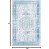 image:imageSAFAVIEH Washable Rug Arizona Collection  6 x 9 Rust amp Navy Slip Resistant amp Easy to Clean Ideal for Living Room Bedroom Home Office Dining Space ARZ105PBeigeBlue