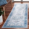 image:imageSAFAVIEH Washable Rug Arizona Collection  6 x 9 Rust amp Navy Slip Resistant amp Easy to Clean Ideal for Living Room Bedroom Home Office Dining Space ARZ105PBeigeBlue