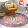 image:imageSAFAVIEH Washable Rug Arizona Collection  6 x 9 Rust amp Navy Slip Resistant amp Easy to Clean Ideal for Living Room Bedroom Home Office Dining Space ARZ105PRustNavy