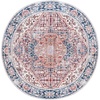 image:imageSAFAVIEH Washable Rug Arizona Collection  7 Square Red amp Navy Slip Resistant amp Easy to Clean Ideal for Living Room Bedroom Home Office Dining Space ARZ109TRedNavy