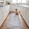 image:imageSAFAVIEH Washable Rug Tucson Collection  5 x 8 Blue amp Charcoal Slip Resistant amp Easy to Clean Ideal for Living Room Bedroom Dining Space TSN137MBeigeGrey