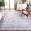 image:imageSAFAVIEH Washable Rug Tucson Collection  5 x 8 Blue amp Charcoal Slip Resistant amp Easy to Clean Ideal for Living Room Bedroom Dining Space TSN137MBeigeGrey