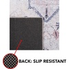 image:imageSAFAVIEH Washable Rug Tucson Collection  5 x 8 Blue amp Charcoal Slip Resistant amp Easy to Clean Ideal for Living Room Bedroom Dining Space TSN137MBeigeGrey