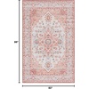 image:imageSAFAVIEH Washable Rug Tucson Collection  6 Round Red amp Blue Slip Resistant amp Easy to Clean Ideal for Living Room Bedroom Dining Space TSN913QLight RustBeige