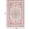 image:imageSAFAVIEH Washable Rug Tucson Collection  6 Round Red amp Blue Slip Resistant amp Easy to Clean Ideal for Living Room Bedroom Dining Space TSN913QLight RustBeige