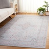 image:imageSAFAVIEH Washable Rug Tucson Collection  6 Round Red amp Blue Slip Resistant amp Easy to Clean Ideal for Living Room Bedroom Dining Space TSN913QLight GreyLight Green