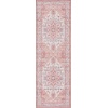image:imageSAFAVIEH Washable Rug Tucson Collection  6 Round Red amp Blue Slip Resistant amp Easy to Clean Ideal for Living Room Bedroom Dining Space TSN913QLight RustBeige