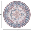 image:imageSAFAVIEH Washable Rug Tucson Collection  6 Round Red amp Blue Slip Resistant amp Easy to Clean Ideal for Living Room Bedroom Dining Space TSN913QRustBlue