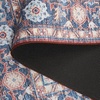 image:imageSAFAVIEH Washable Rug Tucson Collection  6 Round Red amp Blue Slip Resistant amp Easy to Clean Ideal for Living Room Bedroom Dining Space TSN913QRustBlue