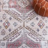 image:imageSAFAVIEH Washable Rug Tucson Collection  6 Square Beige amp Green Slip Resistant amp Easy to Clean Ideal for Living Room Bedroom Dining Space TSN146B