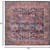 image:imageSAFAVIEH Washable Rug Tucson Collection  6 Square Rust amp Green Slip Resistant amp Easy to Clean Ideal for Living Room Bedroom Dining Space TSN114P