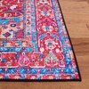 image:imageSAFAVIEH Washable Rug Tucson Collection  8 Round Navy amp Red Slip Resistant amp Easy to Clean Ideal for Living Room Bedroom Dining Space TSN121NNavyRed