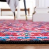 image:imageSAFAVIEH Washable Rug Tucson Collection  8 Round Navy amp Red Slip Resistant amp Easy to Clean Ideal for Living Room Bedroom Dining Space TSN121NNavyRed