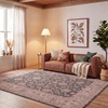 image:imageSAFAVIEH Washable Rug Tucson Collection  8 x 10 Dark Grey amp Beige Slip Resistant amp Easy to Clean Ideal for Living Room Bedroom Dining Space TSN111GDark GreyBeige