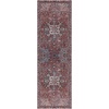 image:imageSAFAVIEH Washable Rug Tucson Collection  9 x 12 Red amp Navy Slip Resistant amp Easy to Clean Ideal for Living Room Bedroom Dining Space TSN176QRedNavy