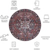 image:imageSAFAVIEH Washable Rug Tucson Collection  9 x 12 Red amp Navy Slip Resistant amp Easy to Clean Ideal for Living Room Bedroom Dining Space TSN176QRedNavy