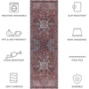 image:imageSAFAVIEH Washable Rug Tucson Collection  9 x 12 Red amp Navy Slip Resistant amp Easy to Clean Ideal for Living Room Bedroom Dining Space TSN176QRedNavy