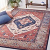 image:imageSAFAVIEH Washable Rug Tucson Collection  3 Square Rust amp Blue Slip Resistant amp Easy to Clean Ideal for Foyer Entryway Kitchen Bedroom TSN153P