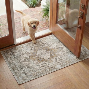 image:imageSAFAVIEH Washable Rug Arizona Collection  26 x 10 Runner Beige amp Gold Slip Resistant amp Easy to Clean Ideal for Living Room Entryway Foyer Kitchen Bedroom ARZ116BBeigeGold