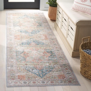 image:imageSAFAVIEH Washable Rug Arizona Collection  8 x 10 Sage amp Rust Slip Resistant amp Easy to Clean Ideal for Living Room Bedroom Home Office Dining Space ARZ213WSageRust