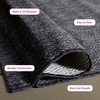 image:imageSAFAVIEH Washable Rug Outdoor Courtyard Collection  10 x 14 Grey NonShedding amp Easy Cleaning Ideal for Patio Backyard Mudroom CY852036811BlackGrey