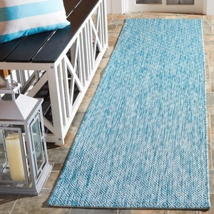 image:imageSAFAVIEH Washable Rug Outdoor Courtyard Collection  10 x 14 Grey NonShedding amp Easy Cleaning Ideal for Patio Backyard Mudroom CY852036811Aqua