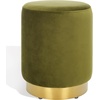 image:imageSAFAVIEH Couture Collection  Elsworth Burgundy Velvet Ottoman with Brass Base Modern Accent Seat Fully Assembled SFV3558HOlive GreenBrass