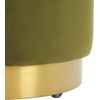 image:imageSAFAVIEH Couture Collection  Elsworth Burgundy Velvet Ottoman with Brass Base Modern Accent Seat Fully Assembled SFV3558HOlive GreenBrass