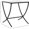 image:imageSAFAVIEH Couture Collection Debbie Black Square Metal Accent Table Fully AssembledWhite