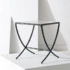 image:imageSAFAVIEH Couture Collection Debbie Black Square Metal Accent Table Fully AssembledWhite