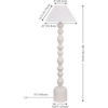 image:imageSAFAVIEH Lighting Collection  Lanie White Washed Resin Floor Lamp 66Inch Tall Modern Standing Lamp with Empire Shade amp Rotary Switch FLL4145AWhite Washed