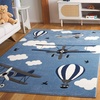 image:imageSAFAVIEH Carousel Kids Collection Area Rug  53 x 76 Light Grey amp Red NonShedding amp Easy Care Ideal for High Traffic Areas for Boys amp Girls in Playroom Nursery Bedroom CRK137FBlueIvory
