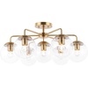 image:imageSAFAVIEH Lighting Collection Camdyn Sputnik Retro Brass Orb Flush Mount LED Bulbs IncludedBrass