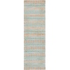 image:imageSAFAVIEH Natural Fiber Collection Runner Rug  23 x 8 Teal amp Natural Handmade Flat Weave Stripe Jute amp Cotton Jute Ideal for High Traffic Areas in Living Room Bedroom NFB651KTealNatural
