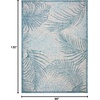 image:imageSAFAVIEH Courtyard Collection 8 x 11 Grey  Aqua CY8557 Indoor Outdoor Waterproof Easy Cleaning Patio Backyard Mudroom Area RugGreyAqua