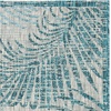 image:imageSAFAVIEH Courtyard Collection 8 x 11 Grey  Aqua CY8557 Indoor Outdoor Waterproof Easy Cleaning Patio Backyard Mudroom Area RugGreyAqua