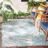 image:imageSAFAVIEH Courtyard Collection 8 x 11 Grey  Aqua CY8557 Indoor Outdoor Waterproof Easy Cleaning Patio Backyard Mudroom Area RugGreyAqua
