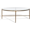 image:imageSAFAVIEH Couture Collection Jessa Brass Metal Oval Coffee Table Fully AssembledBrass