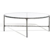 image:imageSAFAVIEH Couture Collection Jessa Brass Metal Oval Coffee Table Fully AssembledSilver
