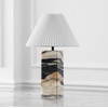 image:imageSAFAVIEH Couture Lighting  Mackenzie 25Inch Square Marble Table Lamp  Light Brown amp Black  Modern Slim Pillar Design  Ideal for Living Room Bedroom  LED Bulb Included CTL1080CLight BrownBlack