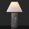image:imageSAFAVIEH Couture Lighting  Mackenzie 25Inch Square Marble Table Lamp  Light Brown amp Black  Modern Slim Pillar Design  Ideal for Living Room Bedroom  LED Bulb Included CTL1080CLight GreyWhite