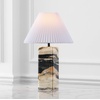 image:imageSAFAVIEH Couture Lighting  Mackenzie 25Inch Square Marble Table Lamp  Light Brown amp Black  Modern Slim Pillar Design  Ideal for Living Room Bedroom  LED Bulb Included CTL1080CLight BrownBlack