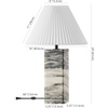 image:imageSAFAVIEH Couture Lighting  Mackenzie 25Inch Square Marble Table Lamp  Light Brown amp Black  Modern Slim Pillar Design  Ideal for Living Room Bedroom  LED Bulb Included CTL1080CCreamWhite