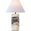 image:imageSAFAVIEH Couture Lighting  Mackenzie 25Inch Square Marble Table Lamp  Light Brown amp Black  Modern Slim Pillar Design  Ideal for Living Room Bedroom  LED Bulb Included CTL1080CLight BrownBlack