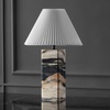 image:imageSAFAVIEH Couture Lighting  Mackenzie 25Inch Square Marble Table Lamp  Light Brown amp Black  Modern Slim Pillar Design  Ideal for Living Room Bedroom  LED Bulb Included CTL1080CLight BrownBlack
