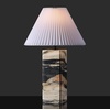 image:imageSAFAVIEH Couture Lighting  Mackenzie 25Inch Square Marble Table Lamp  Light Brown amp Black  Modern Slim Pillar Design  Ideal for Living Room Bedroom  LED Bulb Included CTL1080CLight BrownBlack