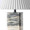 image:imageSAFAVIEH Couture Lighting  Mackenzie 25Inch Square Marble Table Lamp  Light Brown amp Black  Modern Slim Pillar Design  Ideal for Living Room Bedroom  LED Bulb Included CTL1080CCreamWhite