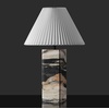 image:imageSAFAVIEH Couture Lighting  Mackenzie 25Inch Square Marble Table Lamp  Light Brown amp Black  Modern Slim Pillar Design  Ideal for Living Room Bedroom  LED Bulb Included CTL1080CLight BrownBlack