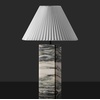 image:imageSAFAVIEH Couture Lighting  Mackenzie 25Inch Square Marble Table Lamp  Light Brown amp Black  Modern Slim Pillar Design  Ideal for Living Room Bedroom  LED Bulb Included CTL1080CCreamWhite