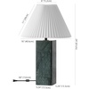 image:imageSAFAVIEH Couture Lighting  Mackenzie 25Inch Square Marble Table Lamp  Light Brown amp Black  Modern Slim Pillar Design  Ideal for Living Room Bedroom  LED Bulb Included CTL1080CDark GreenWhite